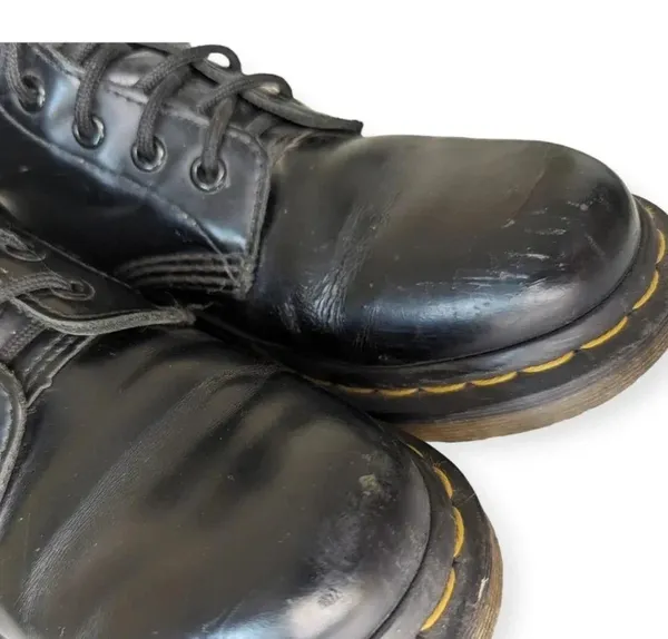 Dr. Martens Black 1460 Size 6 Smooth Leather Lace Up Boots Grunge Punk - Image 11