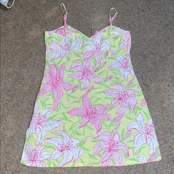 Lilly Pulitzer Vintage VTG Y2K Floral Slip Dress‎ Sundress Medium - Image 6