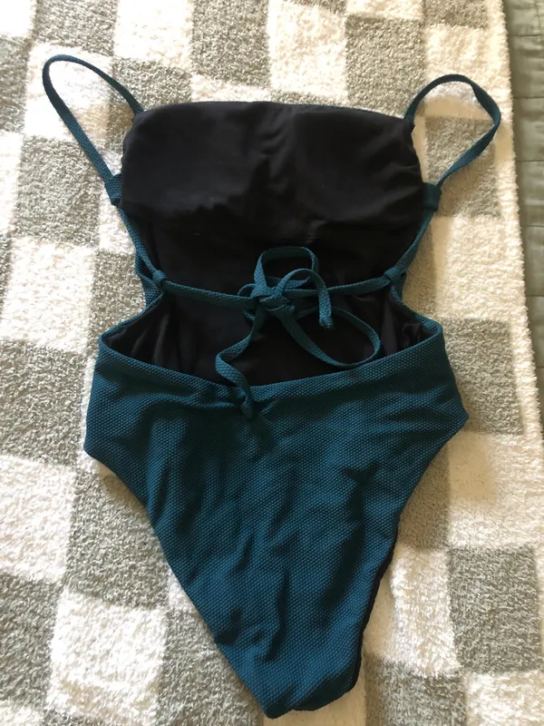 Lulus Stella Teal Blue One-Piece Swimsuit - Image 4