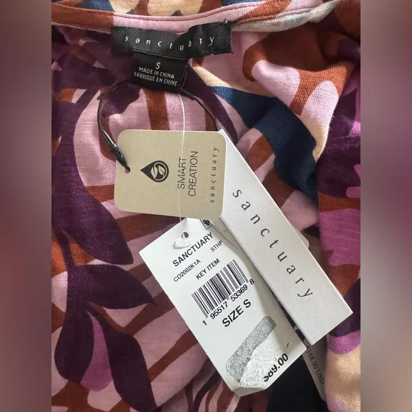 NWT $89 Sanctuary “The Only One” Tropical‎ Print T-Shirt Dress – Size Small - Image 6
