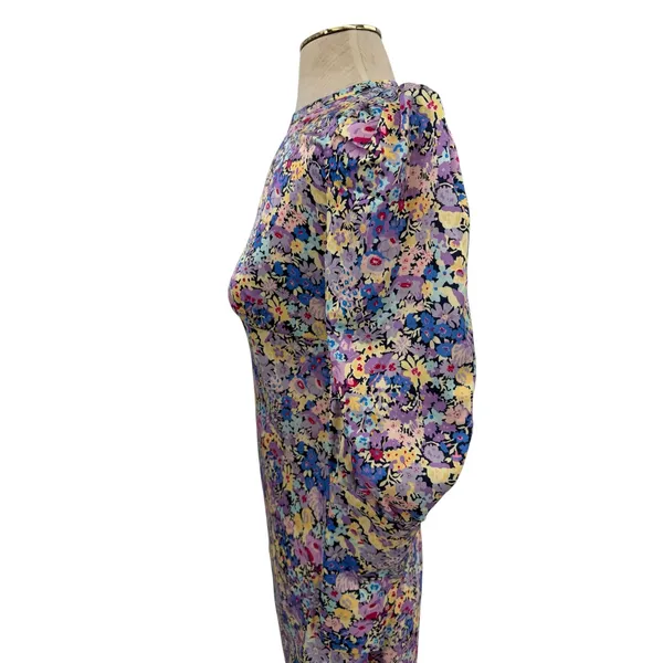 Elliatt Mackenzie Floral Puff Sleeve Cutout Back Maxi Dress Multi NWT Size Small - Image 7