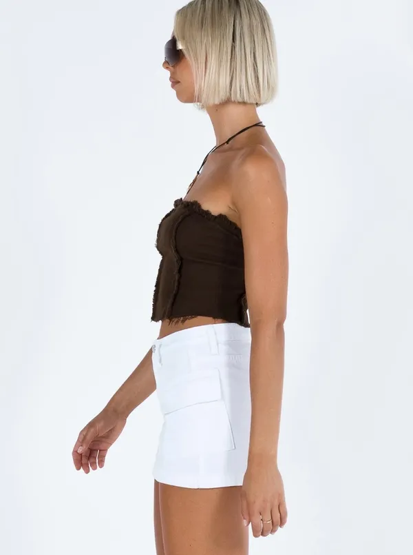 White Princess Polly Skirt Denim Cargo Zakai Mini - Image 3