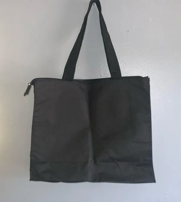Disney Mickey Mouse Black And White Striped Tote Bag Zip Closure 15X12X4.5 - Image 3