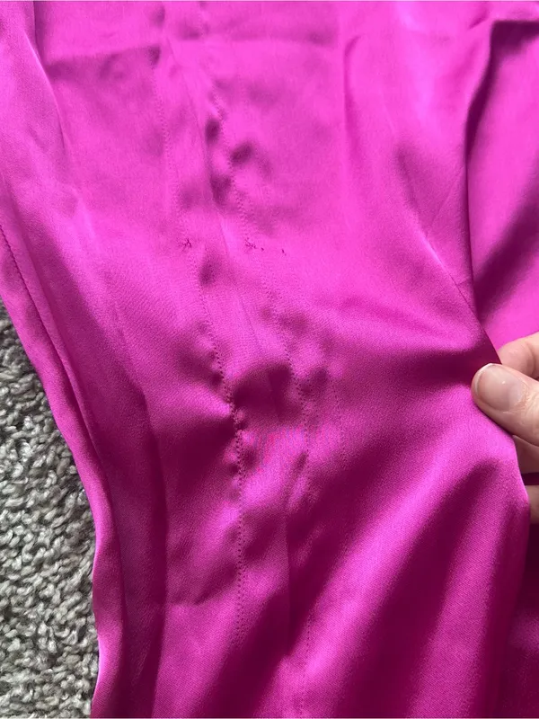 Princess Polly Fuchsia Satin Slip Maxi Dress - Image 6