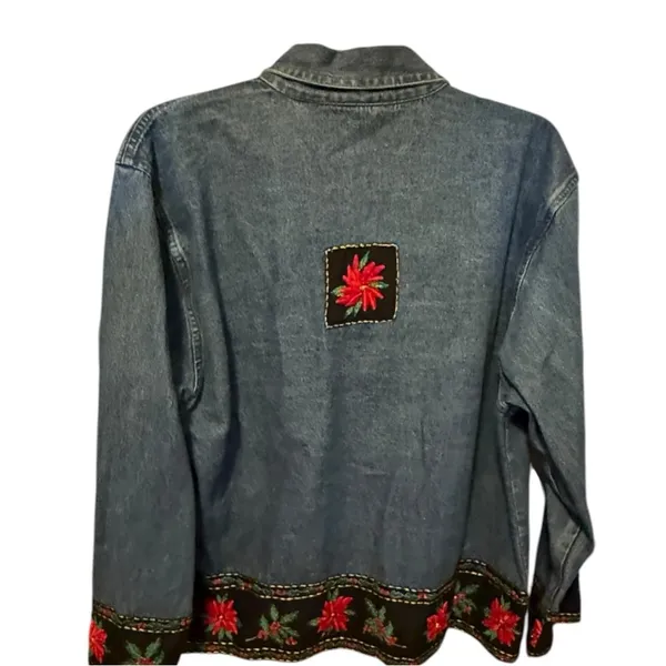 Vintage Life Style Denim Christmas Jacket - Image 6