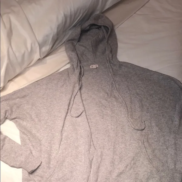 Silence + Noise grey hooded cardigan sweater M - Image 4