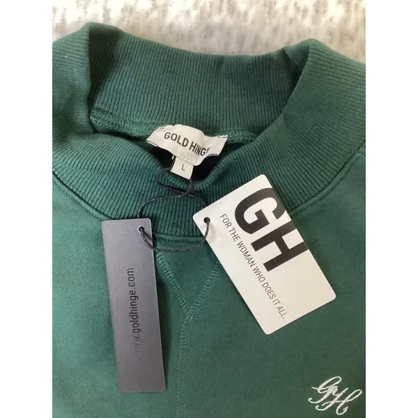 Gold Hinge Womens Mock Neck Tank Sweatshirt Hunter Green GH248-HUN Size L NWT - Image 5