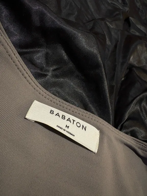 Babaton Aritzia Grey Square Neck Bodysuit  - Image 2