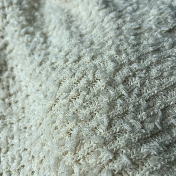 Anthropologie Akemi & Kin Cream Eyelash Open Front Cardigan size SX Oversized - Image 11