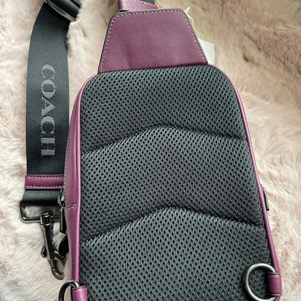 Black Antique NickelDeep Berry Track Pack Calf Leather Crossbody - Image 6