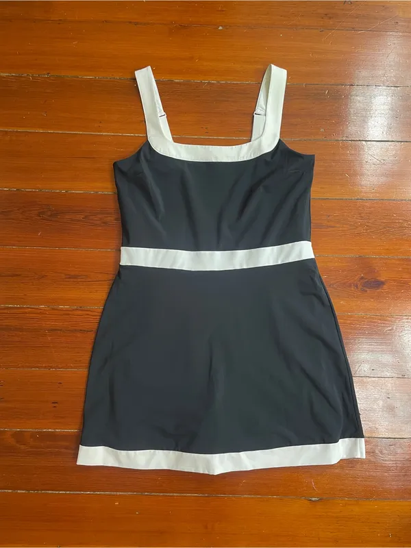 Abercrombie & Fitch Mini Skort Dress Black & White Tennis Athletic Golf Sz LT 🧡🎀 - Image 8