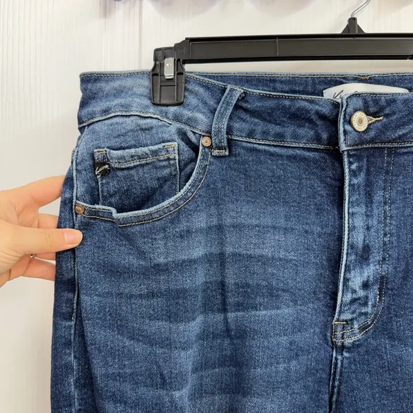 Kancan Maurice's dark wash blue ripped distressed‎ stretch skinny jeans 5 pocket - Image 2
