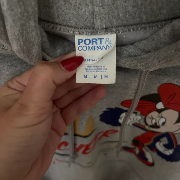 Disney/ESPN Cheer Hoodie Gray Size M - Image 3