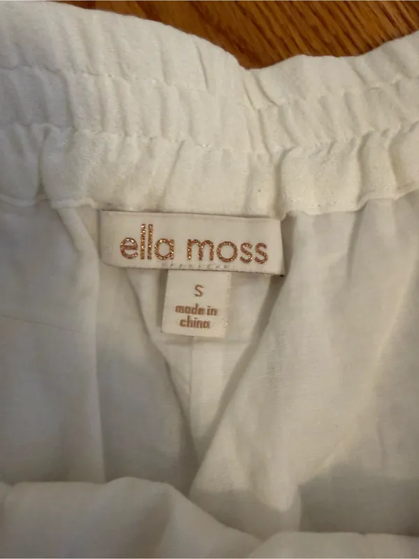 Ella Moss Womens 'Rica' Embroidered Drawstring Shorts White Small - Image 5