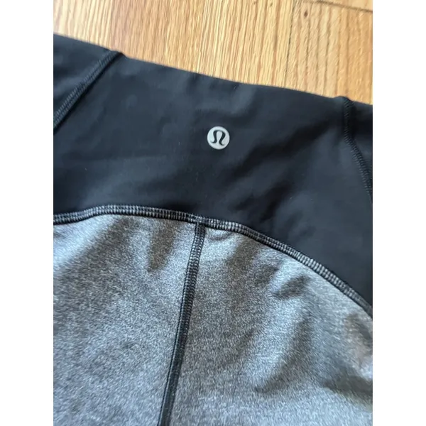 Lululemon Train Times Shorts 6" Size 4 - HeathereD Black Gym Run Hike Train Yoga - Image 4
