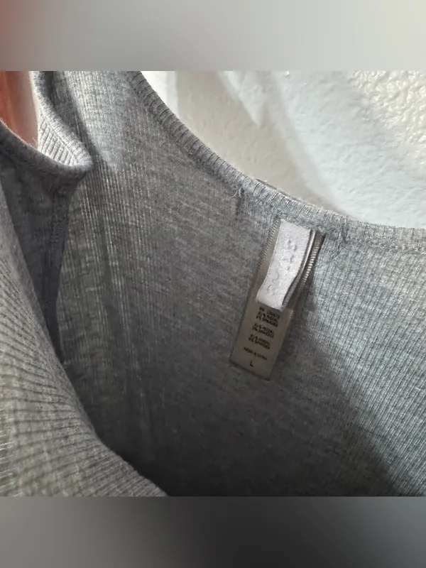 Skims Soft Ribbed Lounge Maxi Long Dress Grey - Image 3