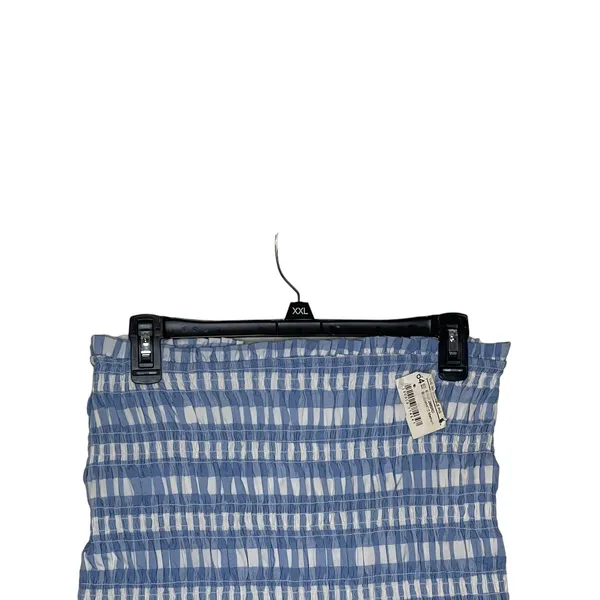 Impeccable Pig Women Skirt Lined Check Ruffle Hem Elastic Waist Blue‎ Medium NWT - Image 2