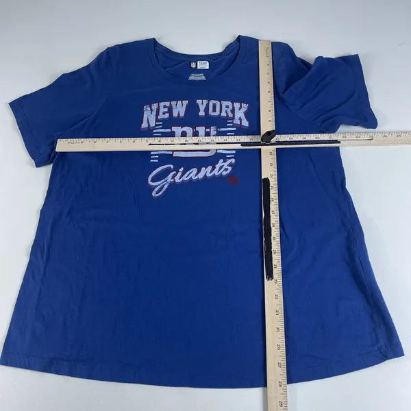 New York NY Giants T Shirt Graphic Tee Short Sleeve NFL Apparel 3XL Blue Women's - Image 6