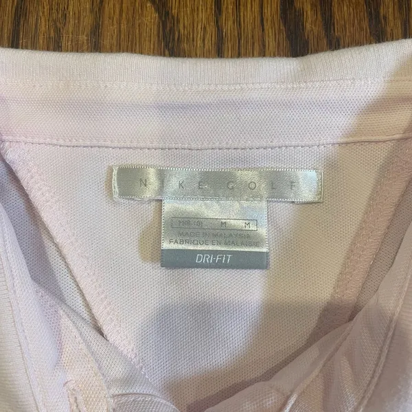 Nike Golf Women's Light Pink Dri-Fit Short Sleeve Polo Shirt Size M - Image 2