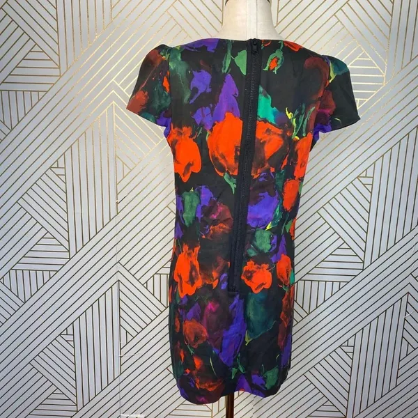 Milly of New‎ York Abstract Painterly Floral Dress - Image 6