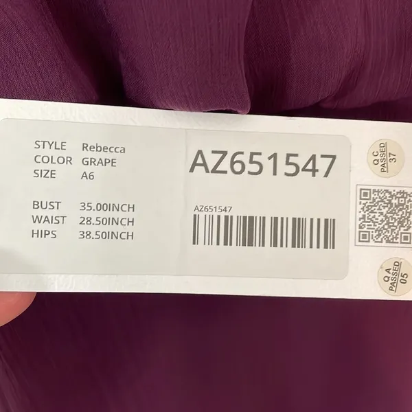 Azazie Rebecca Maxi Gown Dress in Grape - Image 8