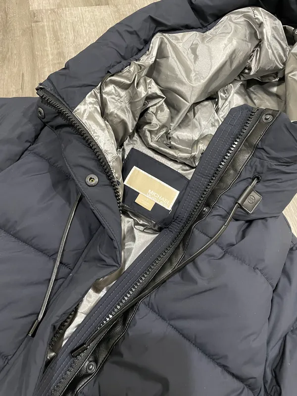 Navy Puffy Coat/Jacket - Image 6