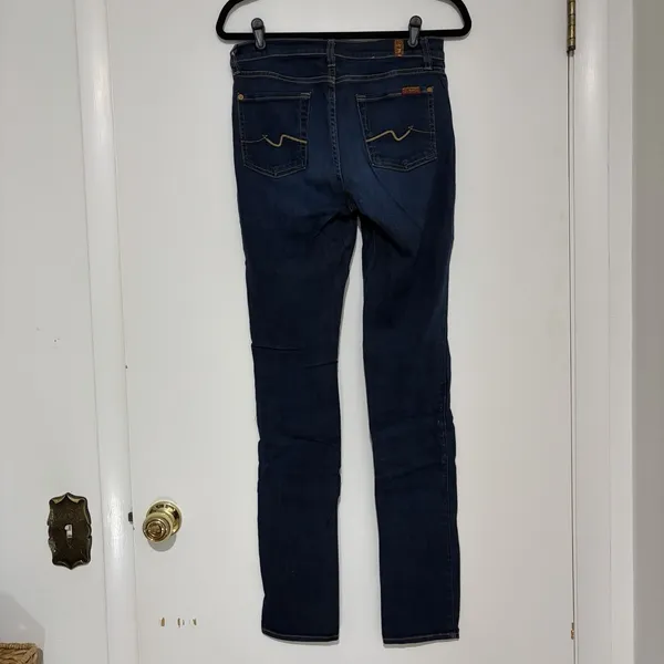 7 For All Mankind Jeans Womens 29 Blue Roxanne Ankle Skinny Stretch Dark Wash - Image 5