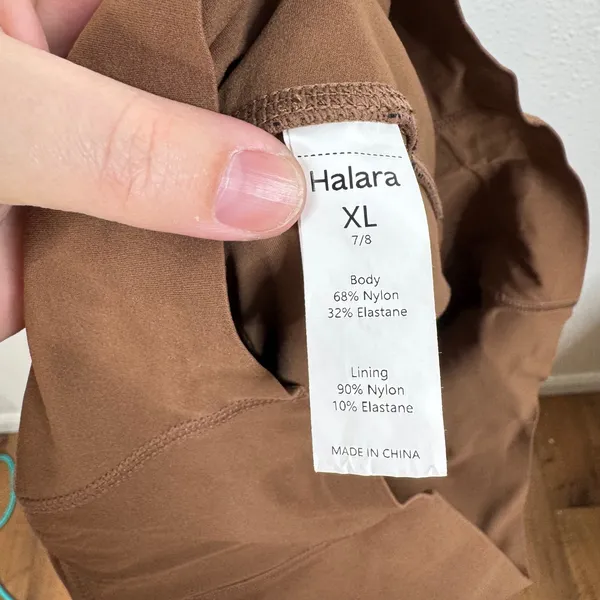 Halara Brown Pocket Leggings Size Xlarge‎ - Image 4