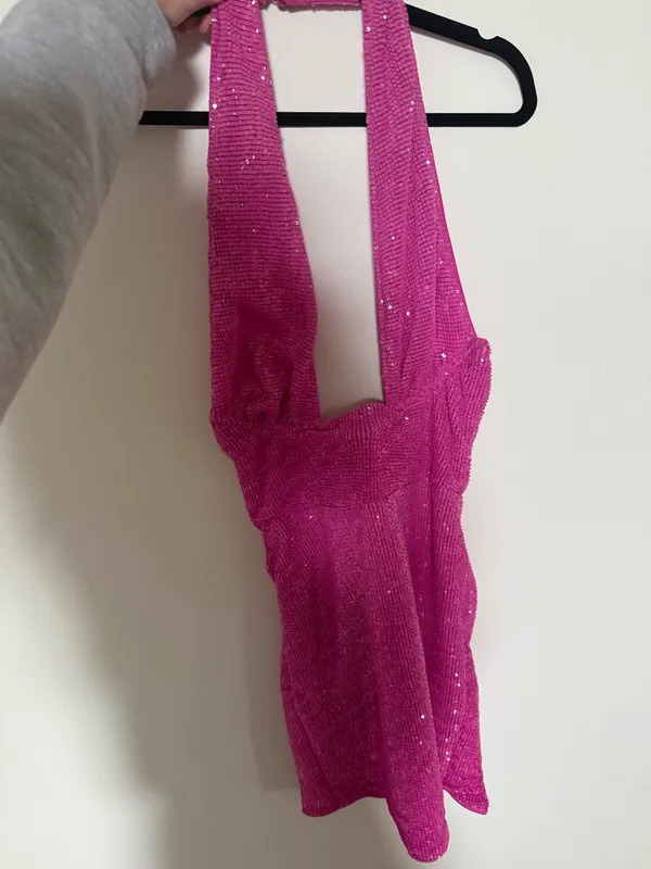 Pretty little think pink sequin dress - Image 3