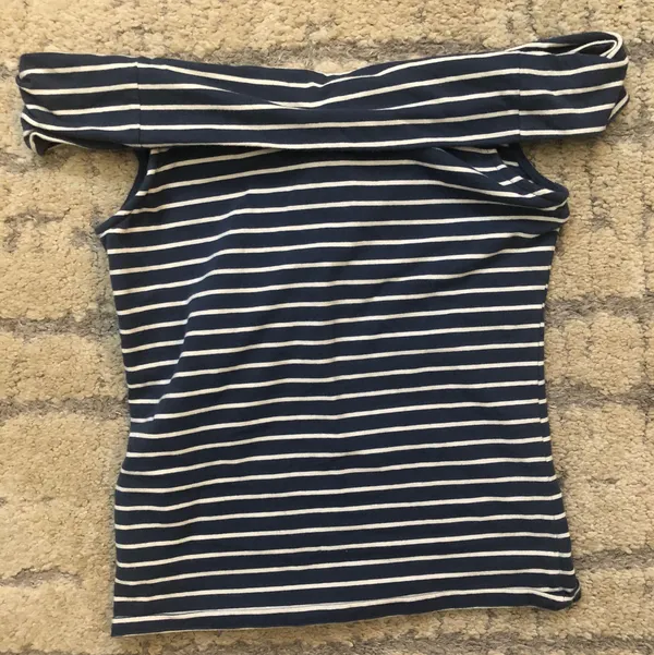 Aeropostale Off The Shoulder Blue Top - Image 3