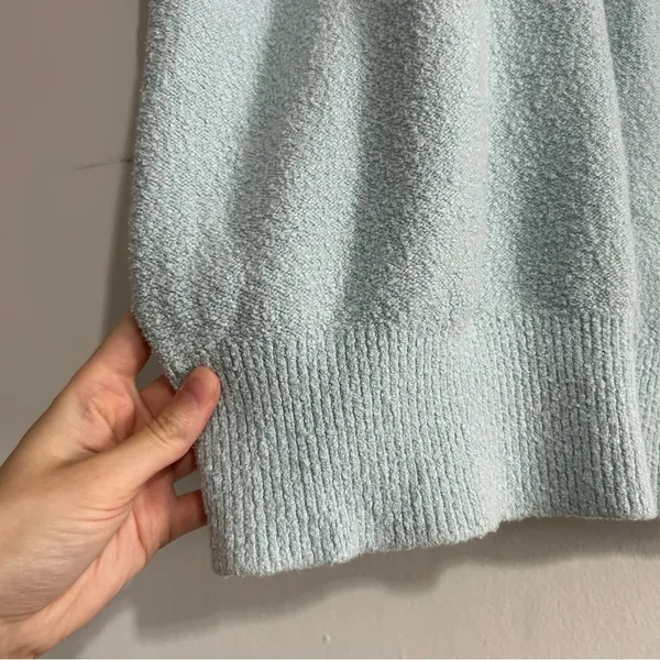 Anthropologie Daily Practice Long Sleeve Sweater Mini Dress Blue Sky Cozy Cabin - Image 5