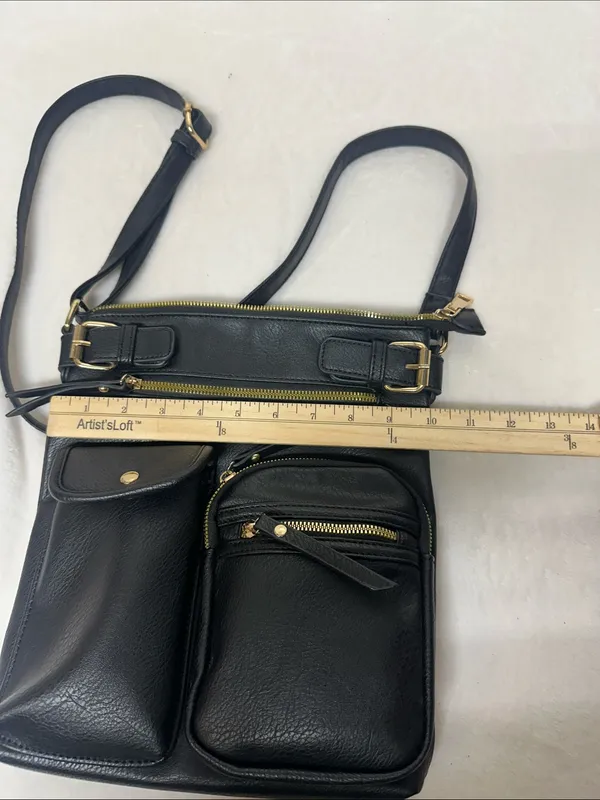 Classic Black Crossbody Shoulder Bag - Image 3