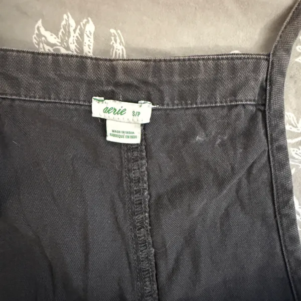 Aerie Charcoal tie up romper - Image 3