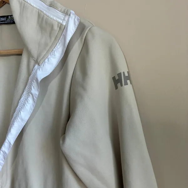Helly Hansen cream full zip fleece jacket women's size small outdoors winter - Image 2