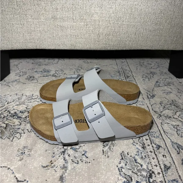 Birkenstock Arizona Birko-Flor Sandals in Stone Coin - Image 8