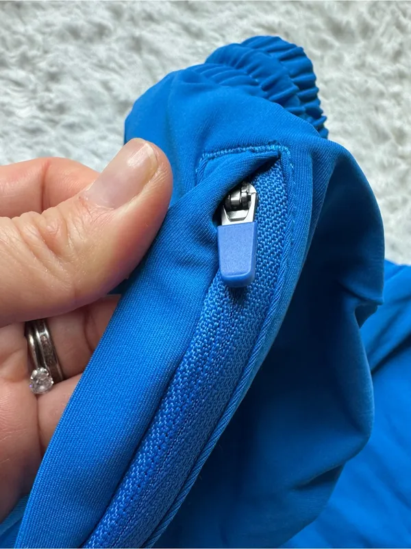 G Gradual Womens Jogger Pants M Blue Zipper Pocket Tapered Running Lounge Travel - Image 13