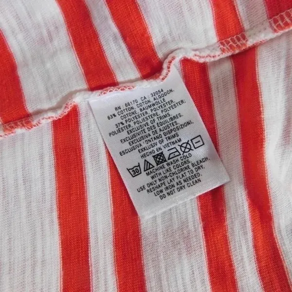 Anthropologie MEADOW RUE Marin Striped Top Smocked Knit Red White Medium - Image 12