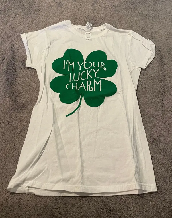 St Paddy’s Day Tee White Size M - Image 2