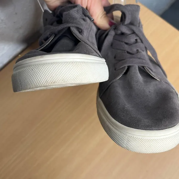 Lucky‎ Brand Women's Gray Leopard Lucia Suede Lace Up Sneakers Sie 8.5 - Image 5
