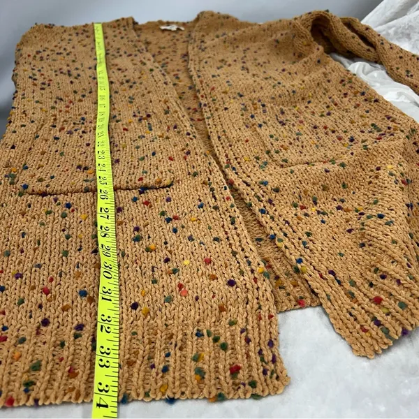 Entro women's L chunky confetti Popcorn Sweater Cardigan w/front pockets - Image 10