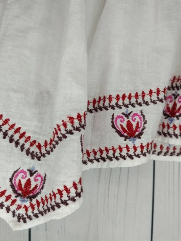 American Eagle Handkerchief Hem Smocked Babydoll Boho Peasant Tube Top - Image 5