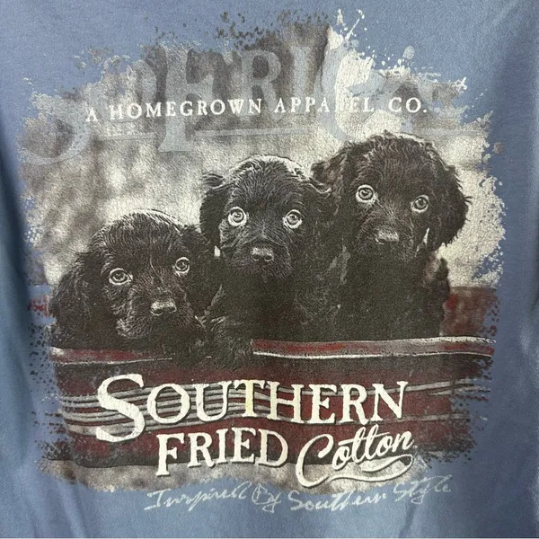 Southern Fried Cotton Sky Blue Long Sleeve Tee - Image 5