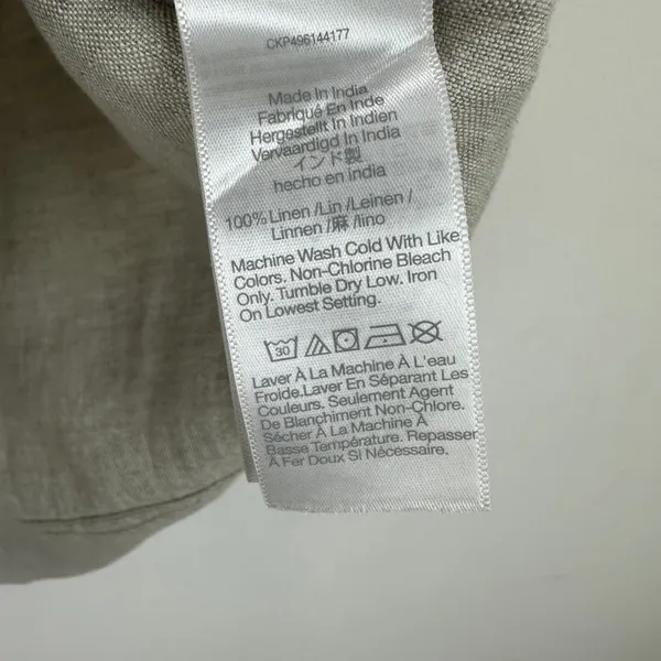 Madewell Linen Pleated Shell Top Sleeveless Minimalist Oat Beige XS NWT - Image 9