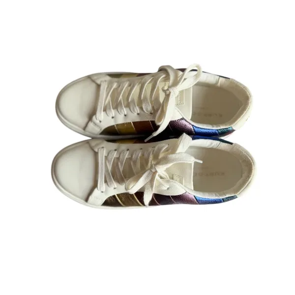Kurt Geiger London Lane Rainbow Metallic Leather Sneakers EU 38 - Image 9