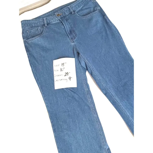 Halara Women's Petite L Flare Leg Jeans Light Wash Stretch Denim Pants - Image 5