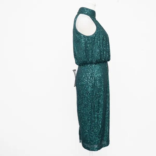 Eliza J Sequin Emerald Mock Neck Cocktail Dress‎ - Image 5