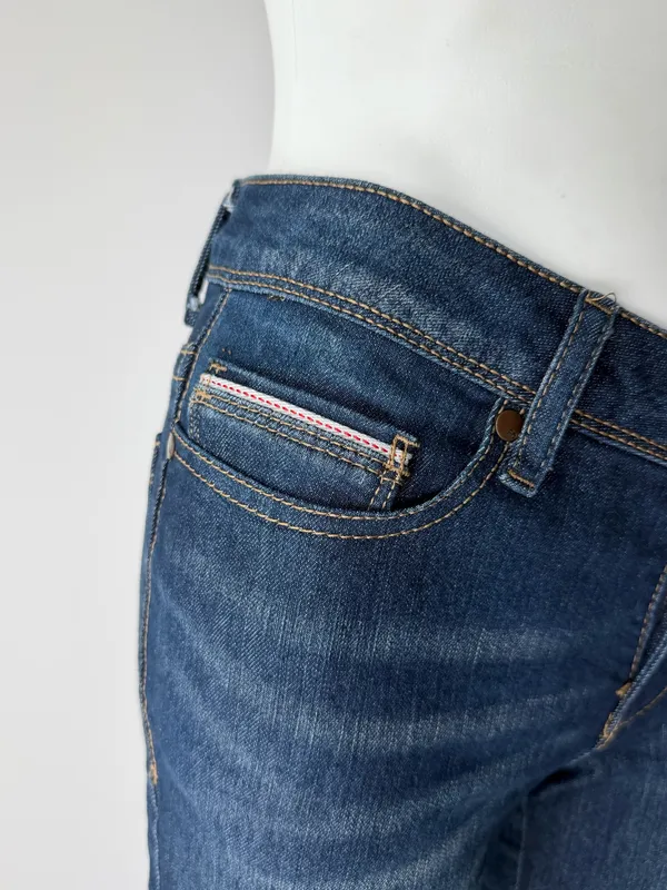 Faded Glory Dark Blue Cuffed Capri Jeans  - Image 3