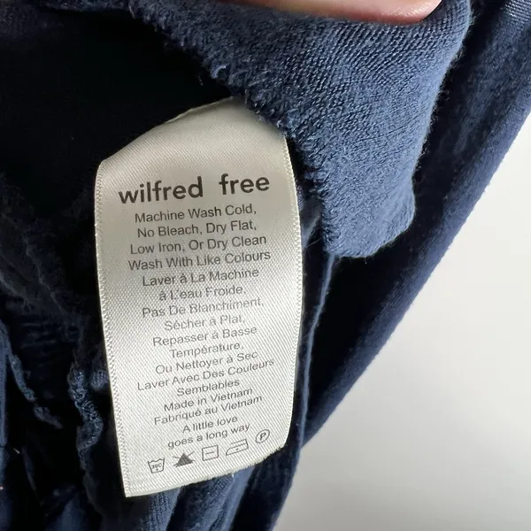 Wilfred Free Womens Knit Lounge Romper Short Blue Drawstring Size‎ Small Casual - Image 9