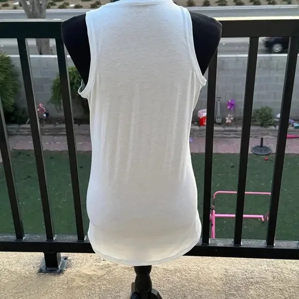 Athleta Tank Navy Baby Blue Size Medium - Image 2