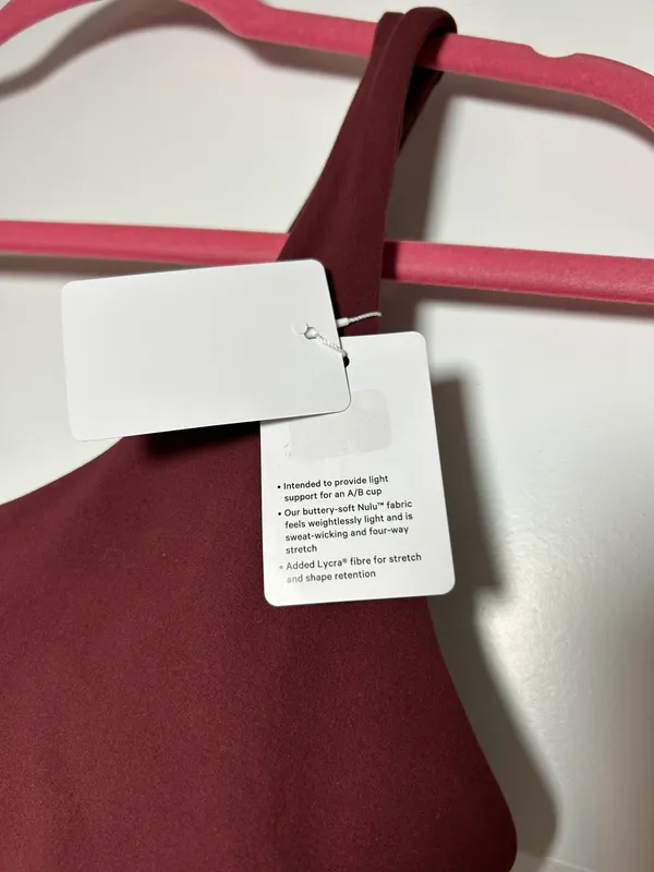 Lululemon Sz 12  Align Bra - Red Merlot - Image 3
